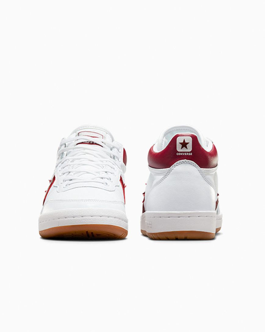 Women's Converse CONS Fastbreak Pro Leather Skate Shoes White / Red / White | AU C4908G